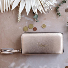 Load image into Gallery viewer, WOMAN&#39;S ZIP AROUND WALLET ROSE GOLD