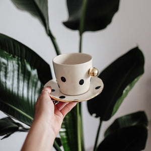 LILA CAPPUCCINO PLATE