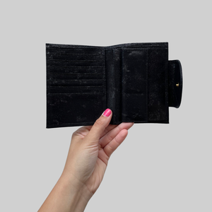 MEDIUM WOMAN'S WALLET- BLACK/SILVER
