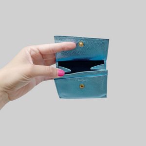 MINI WALLET- LIGHT METALLIC BLUE