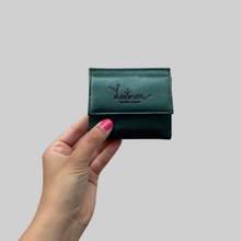 Load image into Gallery viewer, MINI WALLET-  DARK METALLIC GREEN