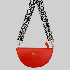 MOON CLUTCH BAG - CORAL ORANGE