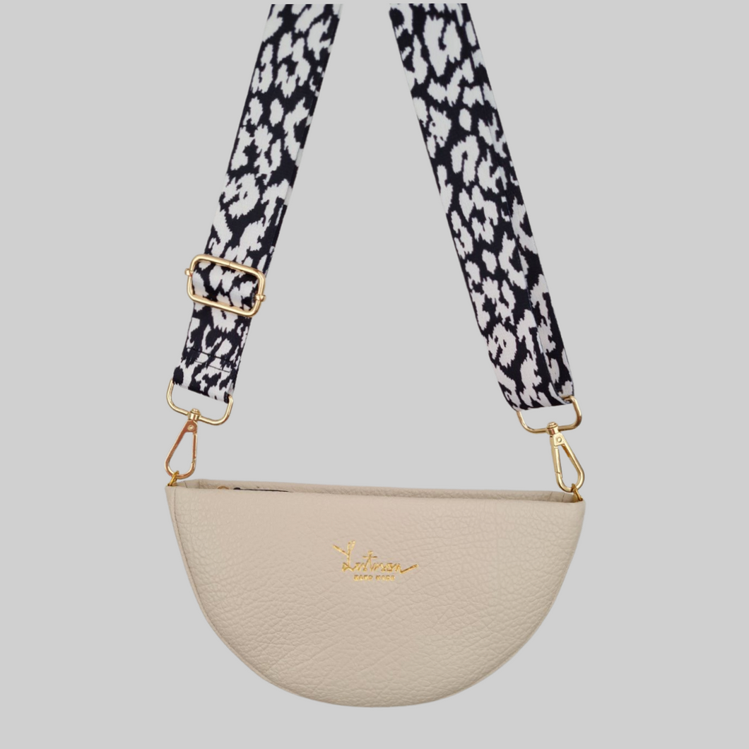MOON CLUTCH BAG - BEIGE