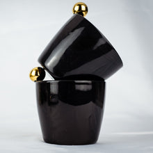 Load image into Gallery viewer, GLAMOUR BLACK CAPPUCCINO MUG