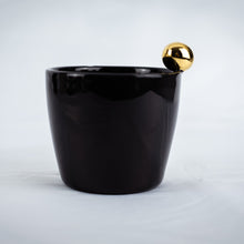 Load image into Gallery viewer, GLAMOUR BLACK CAPPUCCINO MUG