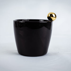 GLAMOUR BLACK CAPPUCCINO MUG