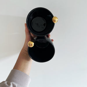 GLAMOUR BLACK CAPPUCCINO MUG