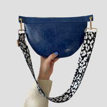 Load image into Gallery viewer, NOLA BAG - BLUE WITH SILVER DOTS / TORBICA NOLA - MODRA S SREBRNIMI PIKICAMI