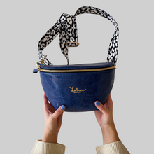 Load image into Gallery viewer, NOLA BAG - BLUE WITH SILVER DOTS / TORBICA NOLA - MODRA S SREBRNIMI PIKICAMI
