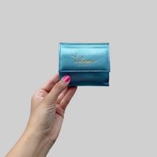 Load image into Gallery viewer, MINI WALLET- LIGHT METALLIC BLUE