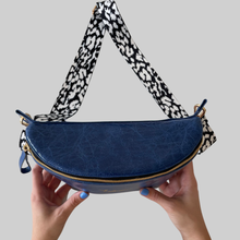 Load image into Gallery viewer, NOLA BAG - BLUE WITH SILVER DOTS / TORBICA NOLA - MODRA S SREBRNIMI PIKICAMI