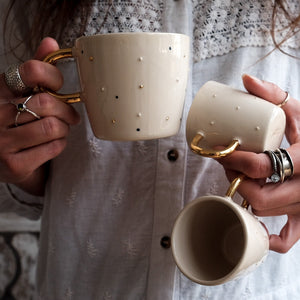 VIENNA ESPRESSO MUG-pink dots